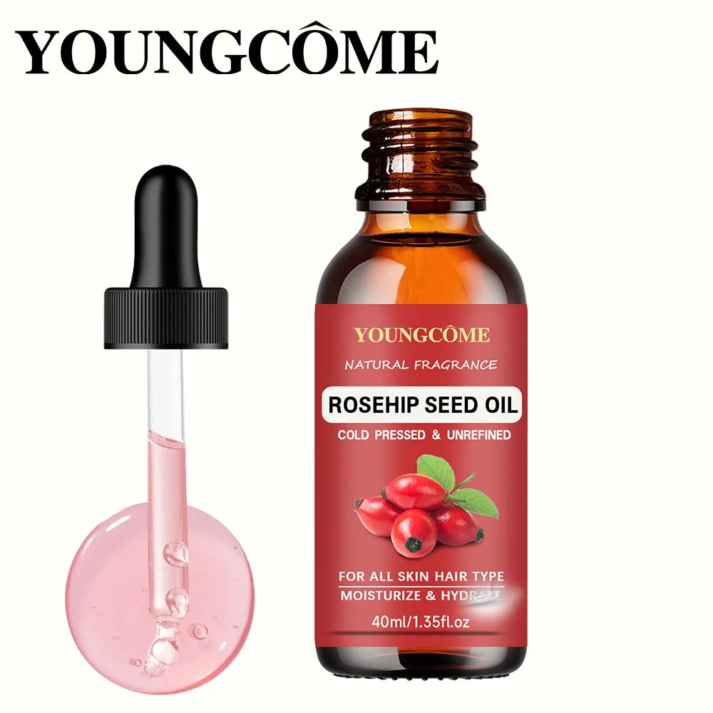 40/60ml Rose Essential Oil Pure Essential Oil Aromatherapy Skin Care Single Essential Oil Fragrance Oil for Woman