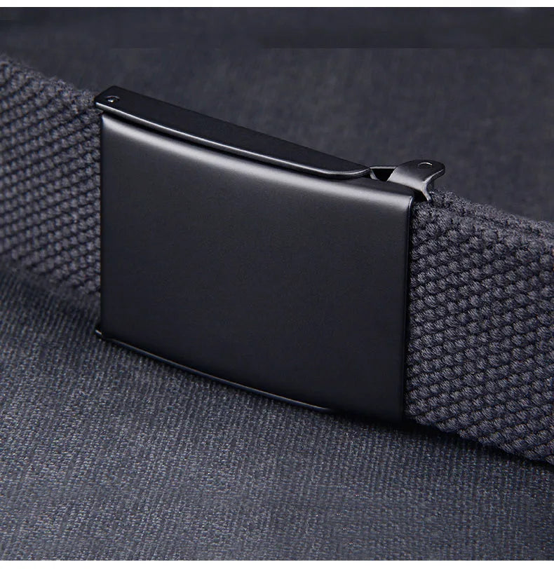 Canvas Nylon Belts Men Black Automatic Buckle Unisex Women Large Big Size Jeans Belts Plus LONG Extra Size 160 150 140 130cm