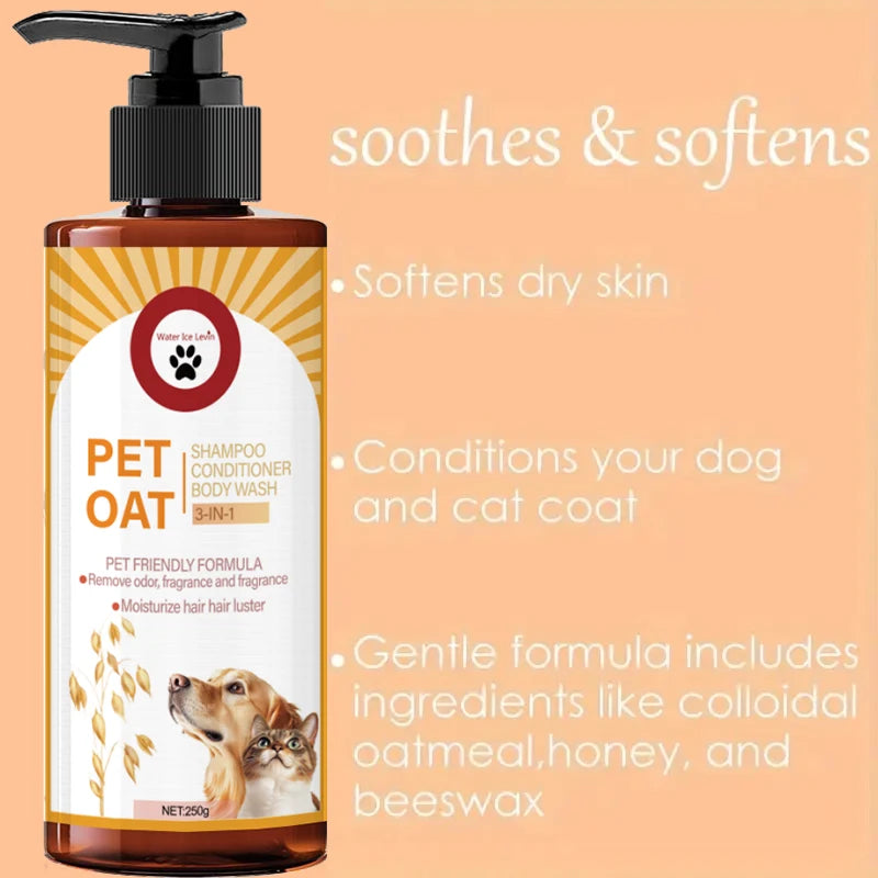 Pet Shampoo; Cleans Hair, Removes Odors, Makes Hair Soft and Not Dull, Has a Long-Lasting Fragrance, Is Specifically Designed for Pets, Suitable for Bathing Dogs and Cats
