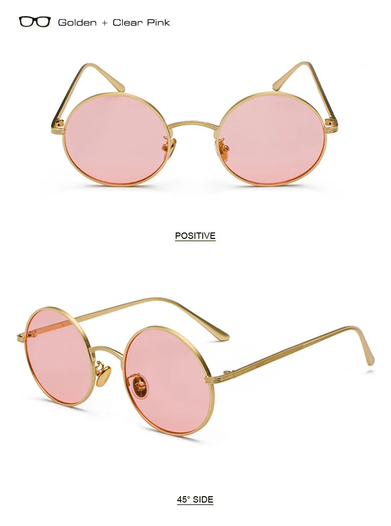 SHAUNA Super Round Women Sunglasses Brand Designer Fashion Men Dark Green Lens Shades UV400