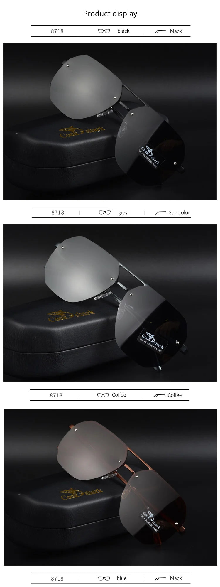 Cook polarized sunglasses for men's driving glasses special trend color-changing sunglasses day and night new