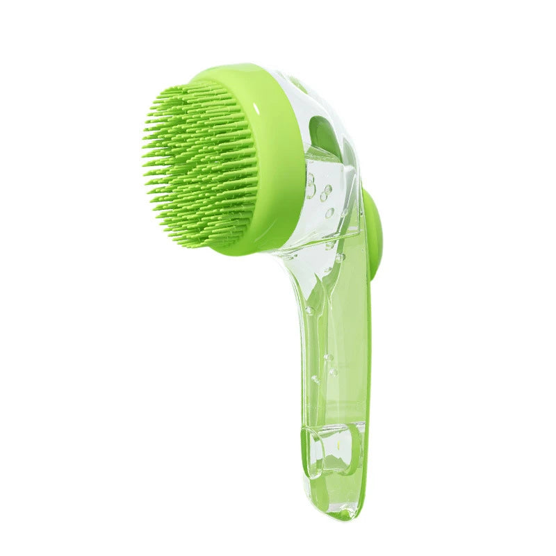 Pet Bath Brush with Shampoo Dispenser for Dogs & Cats, Ergonomic Handle, Gentle Massage Grooming Tool, Easy to Use, Essential Do