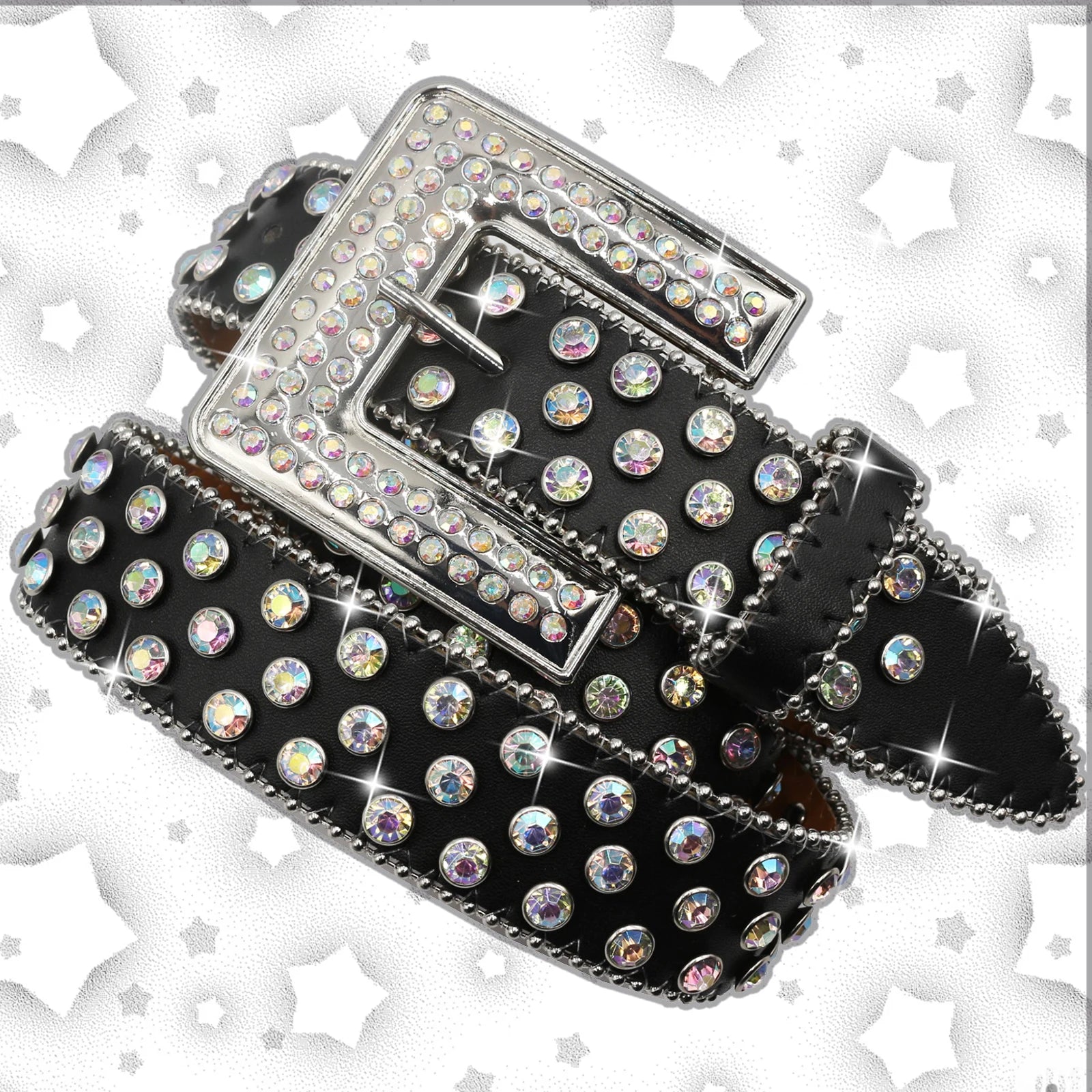 belt Diamond Rhinestone Belts Fashion Luxury Crystal Studded Pin Buckle Belt Belts for Women Jeans Decoration Beautiful