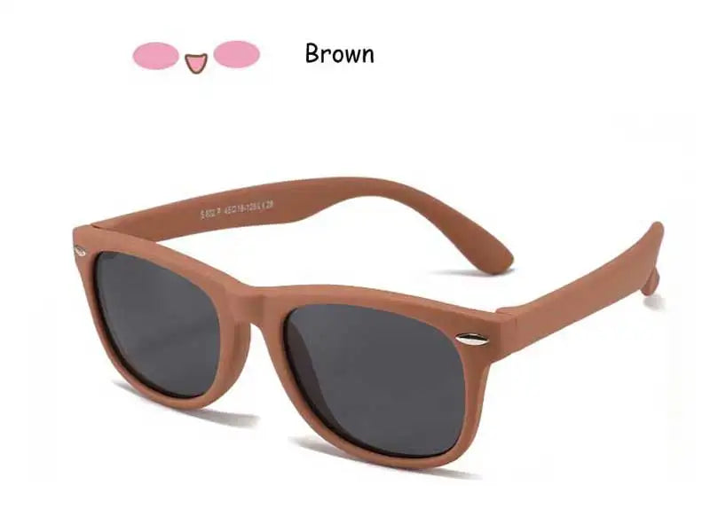 Sunglasses Kids Polarized Children Classic Brand Designer Eyeglasses Rivet TAC TR90 Flexible Safety Frame Shades For Boy Girl