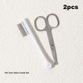 Pet Facial Cleaning Comb Set Remove Tear Stain Eye Droppings Cat Claw Comb Dog Hair Trimmer Scissors Pet Cleaning Accessories