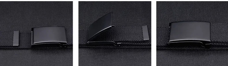Canvas Nylon Belts Men Black Automatic Buckle Unisex Women Large Big Size Jeans Belts Plus LONG Extra Size 160 150 140 130cm