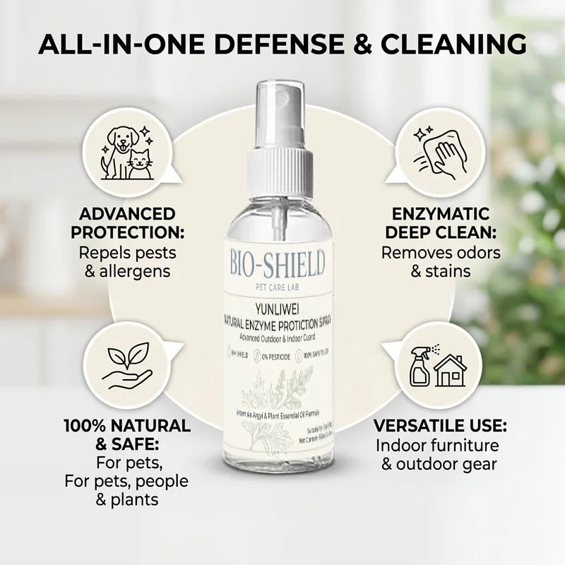 YULIWEI Natural Enzyme Pet Protection Spray Plant Essential Oil Insect Repellent Dog Cat Safety Indoor and Outdoor Protection
