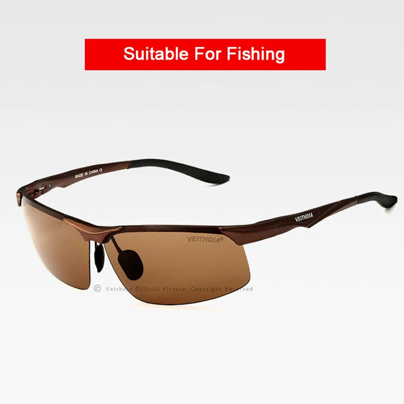 VEITHDIA Aluminum Magnesium Men's Polarized VU400 Sun Glasses Night Vision Mirror Male Eyewear Sunglasses Goggle Oculos  6502