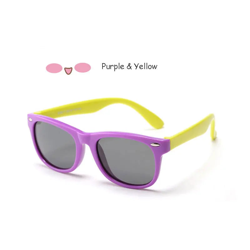 Sunglasses Kids Polarized Children Classic Brand Designer Eyeglasses Rivet TAC TR90 Flexible Safety Frame Shades For Boy Girl