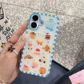 Cute Cartoon Cake Bread Magsafe Wireless Charge Case For iPhone 13 14 15 16 17Pro Max Plus 3d Funny Waffle Shake Magnetic Holder