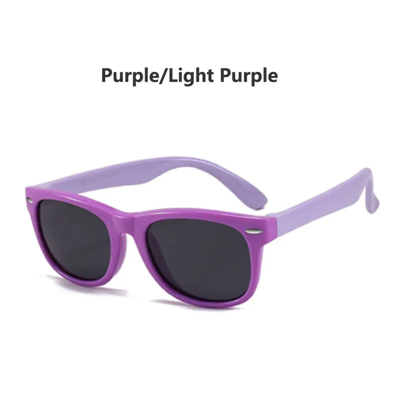Sunglasses Kids Polarized Children Classic Brand Designer Eyeglasses Rivet TAC TR90 Flexible Safety Frame Shades For Boy Girl