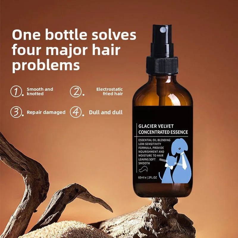 Pet Hair Care Spray Anti-Static Shiny No-Wash Detangling Essential Oil Deodorizing