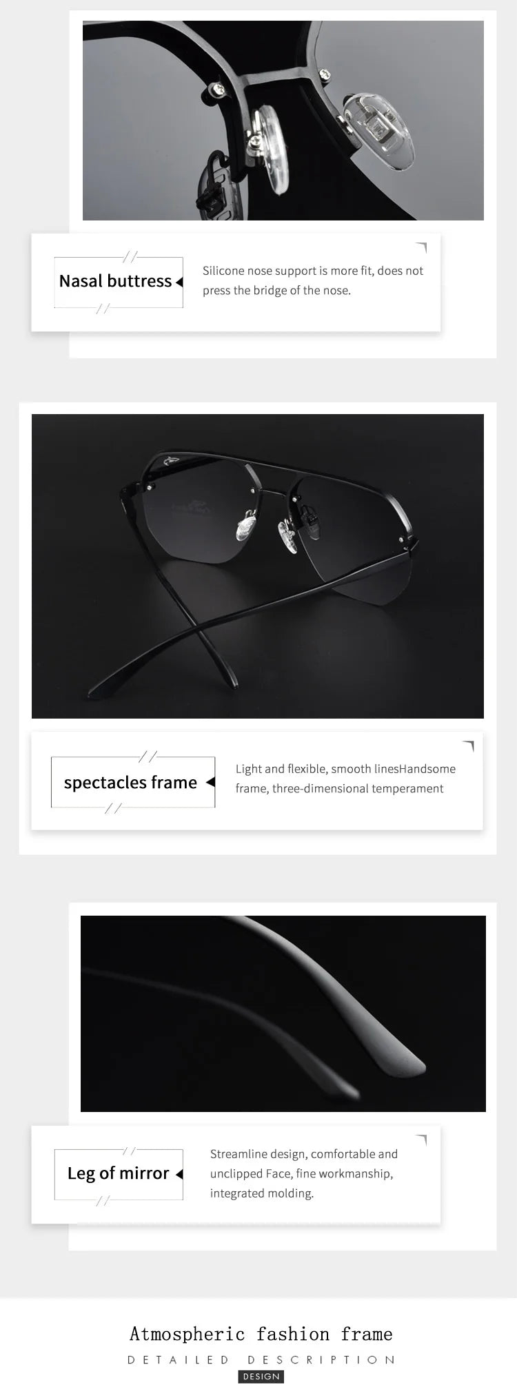 Cook polarized sunglasses for men's driving glasses special trend color-changing sunglasses day and night new
