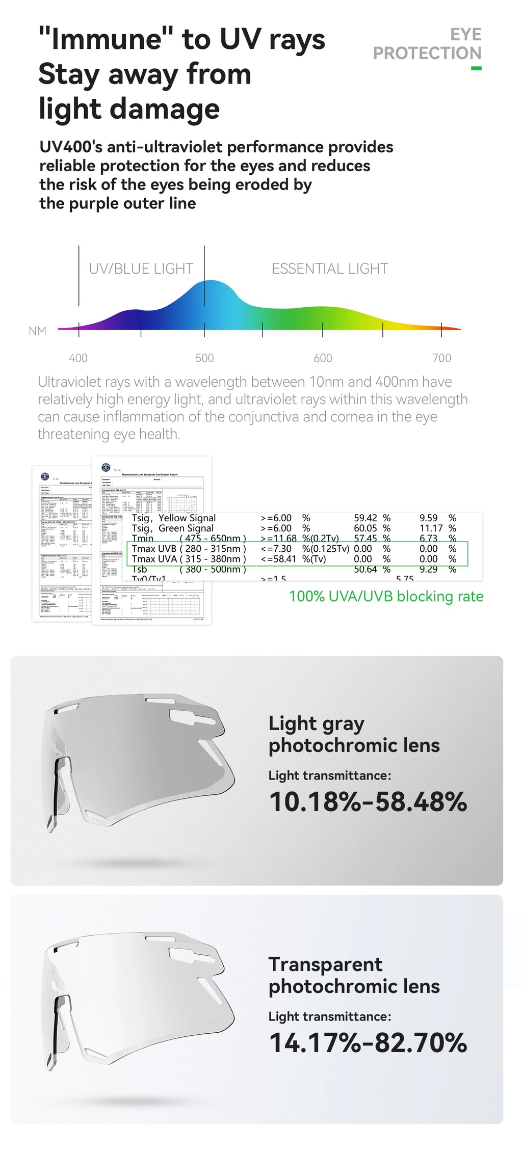 ROCKBROS Photochromic Cycling Glasses Bike Bicycle Glasses Sports Men's Sunglasses MTB Road Cycling Eyewear Protection Goggles