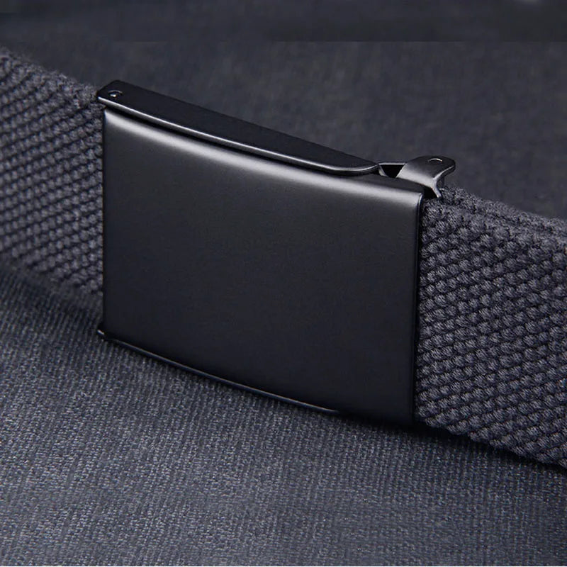 Canvas Nylon Belts Men Black Automatic Buckle Unisex Women Large Big Size Jeans Belts Plus LONG Extra Size 160 150 140 130cm